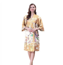 Load image into Gallery viewer, Women&#39;s medium Japanese beauty  pattern kimono floral Printed  robe Nightgown
