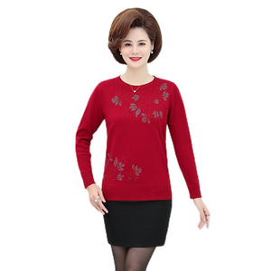 Women's   Crewneck long sleeve  Thin  Solid  sweater knitted loos fit  pullover tops