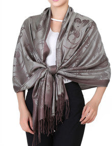 Women's Cashmere Feel Winter Scarf 2 Tone Large Pashmina Shawls and Wraps