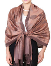 Load image into Gallery viewer, Women&#39;s Cashmere Feel Winter Scarf 2 Tone Large Pashmina Shawls and Wraps
