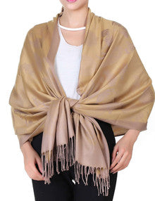 Women's Cashmere Feel Winter Scarf 2 Tone Large Pashmina Shawls and Wraps