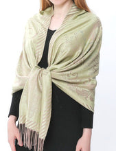 Load image into Gallery viewer, Women&#39;s Cashmere Feel Winter Scarf 2 Tone Large Pashmina Shawls and Wraps
