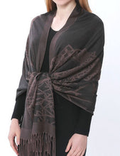 Load image into Gallery viewer, Women&#39;s Cashmere Feel Winter Scarf 2 Tone Large Pashmina Shawls and Wraps
