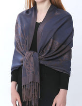 Load image into Gallery viewer, Women&#39;s Cashmere Feel Winter Scarf 2 Tone Large Pashmina Shawls and Wraps
