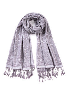 Women's Cashmere Feel Winter Scarf 2 Tone Large Pashmina Shawls and Wraps