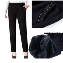 Load image into Gallery viewer, Casual Velvet  Trousers , Women winter Pants, Plus Size warm pants
