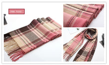 Load image into Gallery viewer, Pashmina Winter warm plaid  scarves Tartan  Wrap Shawl for Women
