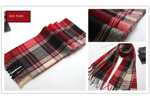 Pashmina Winter warm plaid  scarves Tartan  Wrap Shawl for Women