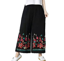 Load image into Gallery viewer, Women&#39;s Casual Floral Print Yoga  Wide-leg loose ankle Pants
