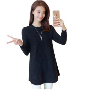 Women's Long Sleeve Crewneck pullover for legging fleece lining Sweater