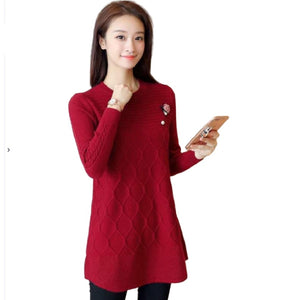 Women's Long Sleeve Crewneck pullover for legging fleece lining Sweater