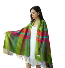 Load image into Gallery viewer, Women&#39;s warm colorful  Elephant or Crown pattern Pashmina Scarf/Stole/Wrap
