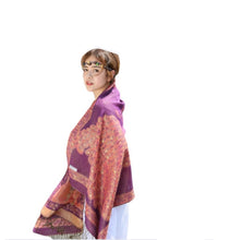 Load image into Gallery viewer, Women&#39;s warm double layer  pashmina peacock  pattern Shawl Wrap Scarf stole  w/Fringe
