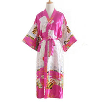 Load image into Gallery viewer, Women&#39;s  Robe with traditional painting of the figures of Japanese ladies Blossoms Printed Kimono Nightgown
